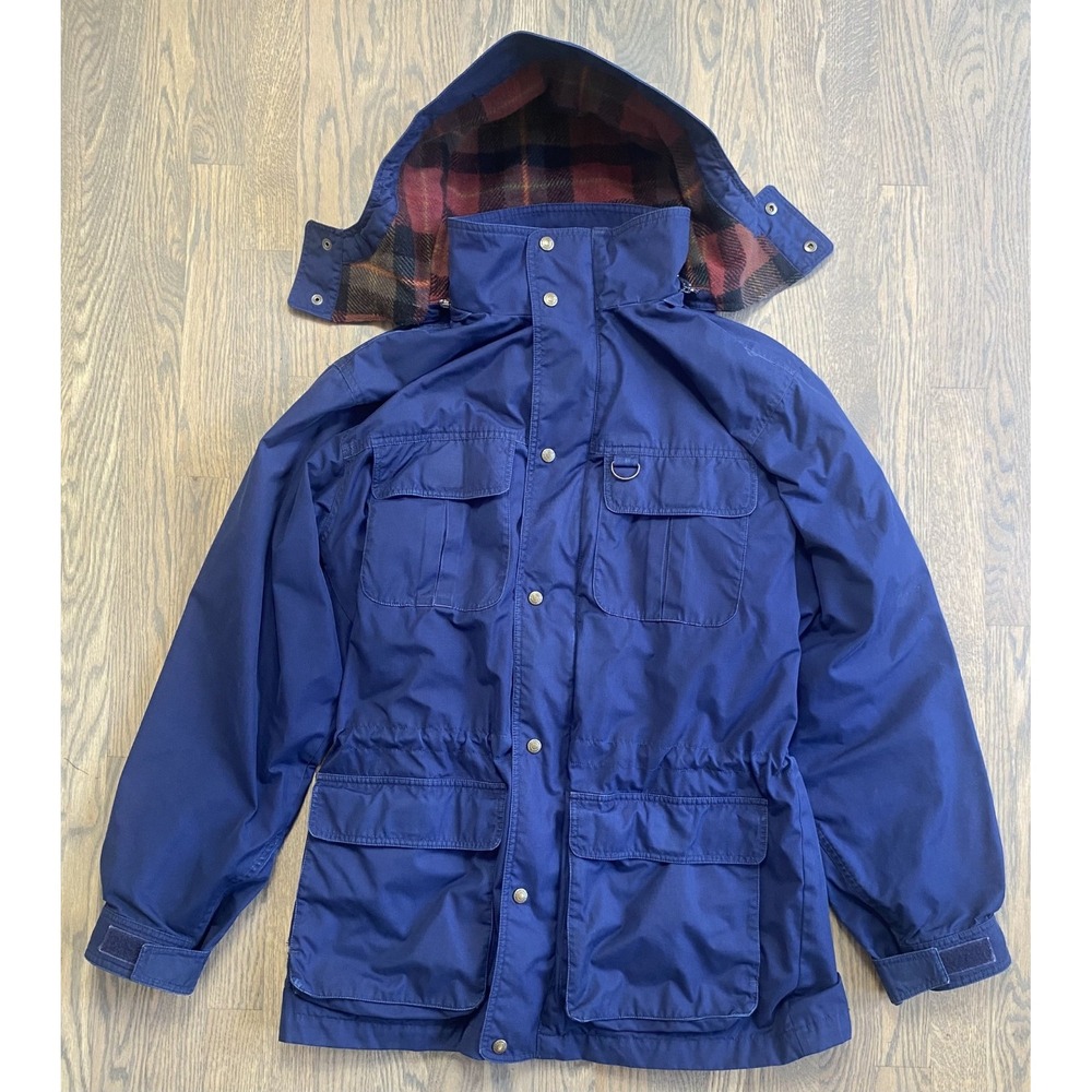 Eddie Bauer Jacket Men Tall Medium Wool Lined Mountain Parka Barn Chore Coat Vtg